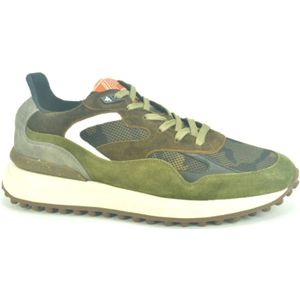 Floris van Bommel, Schoenen, Heren, Beige, 44 1/2 EU, Camo Runner Sneakers