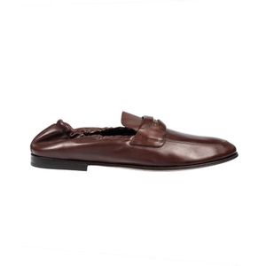 Dolce & Gabbana, Schoenen, Heren, Bruin, 44 EU, Leer, Leren Loafers voor Mannen