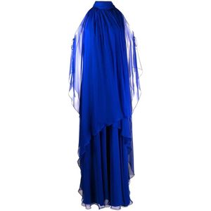 Alberta Ferretti, Maxi dag kjole Blauw, Dames, Maat:S