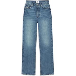 Anine Bing, Jeans, Dames, Blauw, W27, Katoen, Rechte spijkerbroek