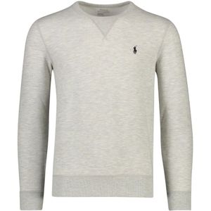 Ralph Lauren, Sweatshirts & Hoodies, Heren, Grijs, XL, Katoen, Grijze Polo Sweater