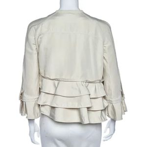 Valentino Vintage, Pre-owned Cotton outerwear Beige, Dames, Maat:M