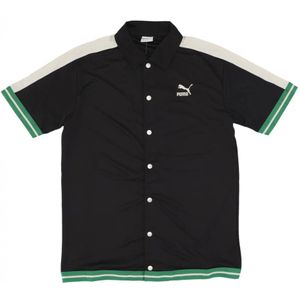 Puma, Overhemden, Heren, Zwart, XL, Fanbase Shooting Shirt Zwart Streetwear