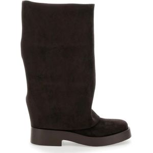 Casadei, Schoenen, Dames, Bruin, 37 EU, Bruine Leren Enkellaarzen