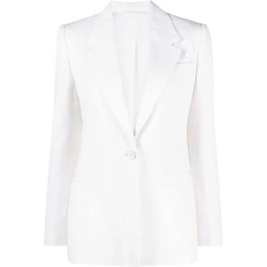 Givenchy, Prachtige Wol Blazer voor Vrouwen Wit, Dames, Maat:S