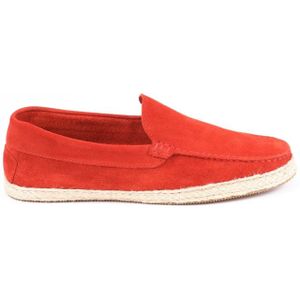 Testoni, Schoenen, Heren, Oranje, 42 EU, Suède, Handgemaakte Suède Espadrilles Ortholite Binnenzool