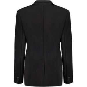 Givenchy, Jassen, Dames, Zwart, S, Rayon, Viscose Blazer met Reverskraag