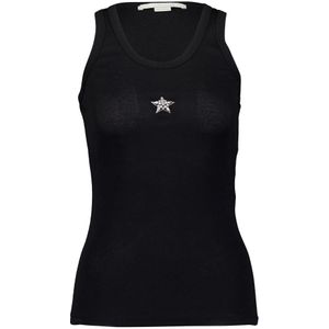 Stella McCartney, Tops, Dames, Zwart, S, Katoen, Zwarte Crystal Mini Star Tank Top