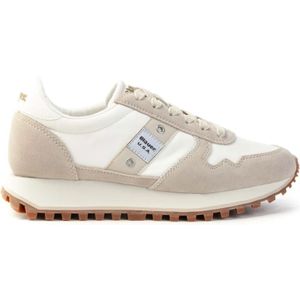 Blauer, Schoenen, Dames, Beige, 41 EU, Nylon, Hardloopschoenen met Suède en Nylon