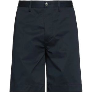 Nine In The Morning, Navy Blue Chino Bermuda Shorts Blauw, Heren, Maat:W32