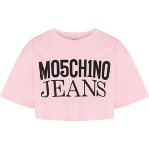 Moschino, Tops, Dames, Roze, S, Korte Mouw Mode T-Shirt