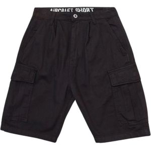 Alpha Industries, Korte broeken, Heren, Zwart, W31, Casual Shorts