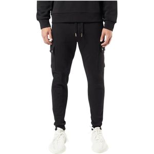 My Brand, Broeken, Heren, Zwart, 4Xl, Katoen, Geëmbosseerde Joggingbroek | Zwart