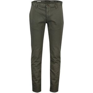 Alberto, Groene effen chino broek Groen, Heren, Maat:W32 L36