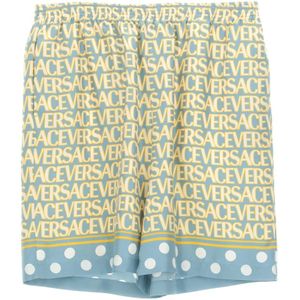 Versace, Korte broeken, Heren, Veelkleurig, S, Gestreepte Shorts, Maat 54M