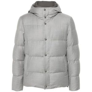 Montecore, Jassen, Heren, Grijs, XL, Wol, Gewatteerde rits Puffer Jas