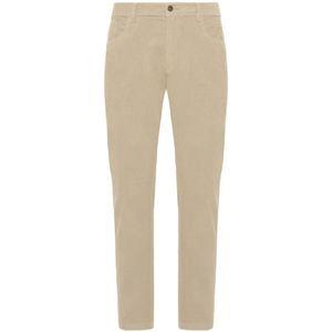 Boggi Milano, Stretch Corduroy 5 Zakken Beige, Heren, Maat:W36