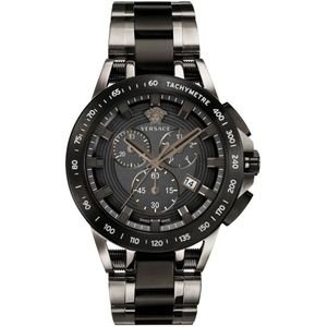 Versace, Accessoires, Heren, Zwart, ONE Size, Sport Tech Chronograaf Horloge