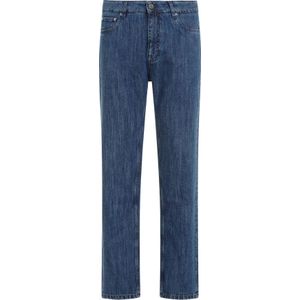 Etro, Jeans, Heren, Blauw, W31, Denim, Blauwe Denim Jeans Rechte Pijpen