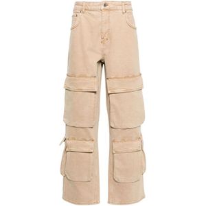 Represent, Straight Jeans Beige, Heren, Maat:W34