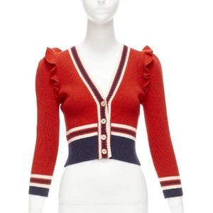 Gucci Vintage, Pre-owned, Dames, Rood, S, Wol, Pre-owned Wool tops