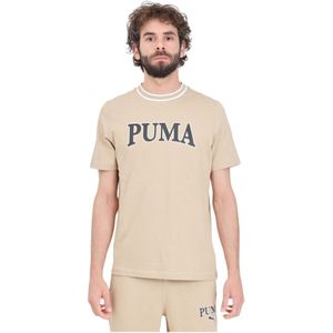Puma, Tops, Heren, Beige, L, Katoen, T-Shirts