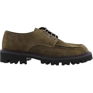 Hugo Boss, Schoenen, Heren, Groen, 42 EU, Stijlvolle Veterschoen Steenweg