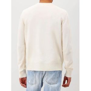 Dsquared2, Truien, Heren, Beige, XL, Wol, Beige Wol Crewneck Pullover