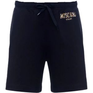 Moschino, Korte broeken, Heren, Zwart, L, Katoen, Stijlvolle Zwarte Casual Shorts voor Heren