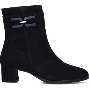 Hassia, Schoenen, Dames, Blauw, 37 1/2 EU, Suède, Blauwe Suède Enkellaarzen