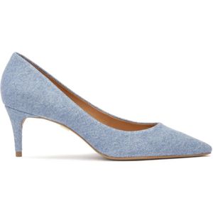 Kazar, Schoenen, Dames, Blauw, 37 EU, Denim, Blauwe denim stoffen pumps