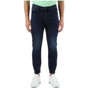 Antony Morato, Jeans, Heren, Blauw, W36, Katoen, Cropped Skinny Fit Jeans met Vijf Zakken