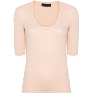 Fabiana Filippi, Tops, Dames, Roze, 2Xs, Katoen, Roze T-shirts & Polos voor vrouwen