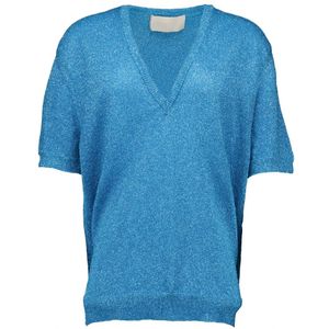 Circus Hotel, Blauwe T-shirts Blauw, Dames, Maat:L