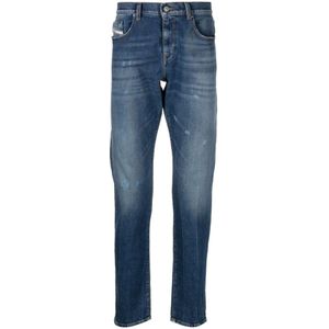 Diesel, Blauwe Spijkerbroek Blauw, Heren, Maat:W33