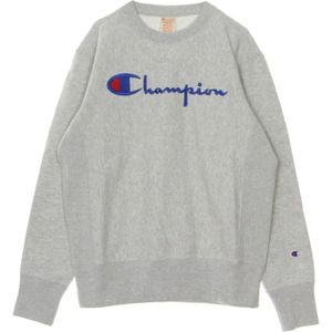 Champion, Lichtgewicht crewneck sweatshirt Grijs, Heren, Maat:L