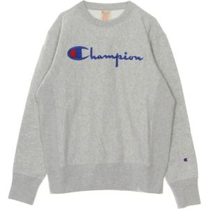 Champion, Sweatshirts & Hoodies, Heren, Grijs, S, Lichtgewicht crewneck sweatshirt