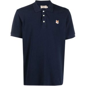 Maison Kitsuné, Polo Shirt Blauw, Heren, Maat:L