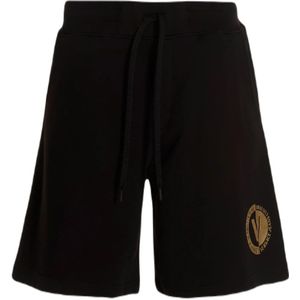 Versace, Casual Shorts Zwart, Heren, Maat:S