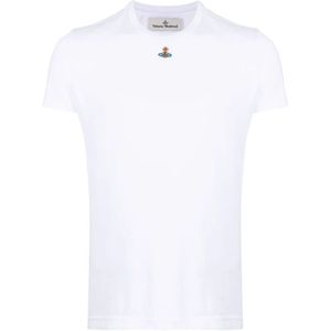 Vivienne Westwood, Tops, Heren, Wit, L, Katoen, Orb Logo T-shirts en Polos