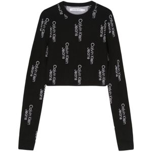 Calvin Klein Jeans, Truien, Dames, Zwart, S, Zwarte Sweaters voor Heren
