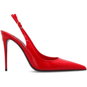 Dolce & Gabbana, Schoenen, Dames, Rood, 36 EU, Leer, ‘Lollo’ pumps