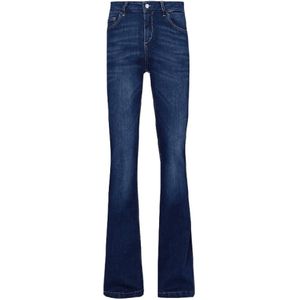 Liu Jo, Jeans, Dames, Blauw, W28, Denim, Flare Denim Jeans met Elastische Taille