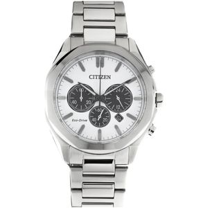 Citizen, Ca 4590-81A - Heren Metropolitan Chronograaf Horloge Grijs, Dames, Maat:ONE Size