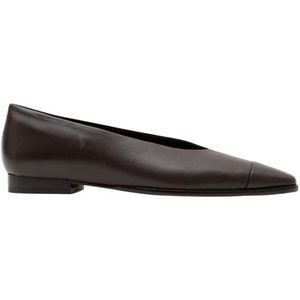 Parallele, Schoenen, Dames, Bruin, 37 EU, Leer, Moderne Espresso Leren Ballerina Schoen