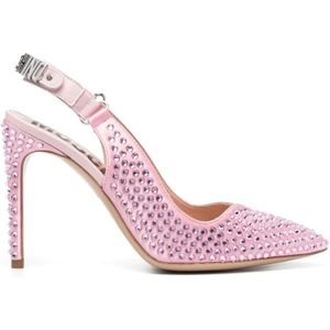 Moschino, Roze pumps met kristalversiering Roze, Dames, Maat:38 EU