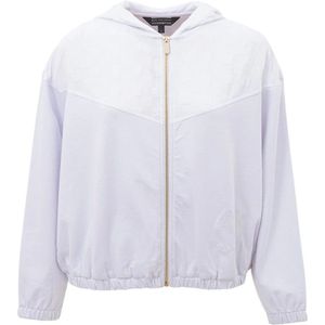 Armani Exchange, Sweatshirts & Hoodies, Dames, Wit, S, Luxe witte viscose trui