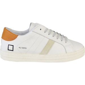 D.a.t.e., Wit/Oranje Sneakers Wit, Dames, Maat:38 EU