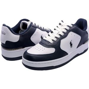 Polo Ralph Lauren, Schoenen, Heren, Blauw, 45 EU, Blauw en wit Masters sneakers