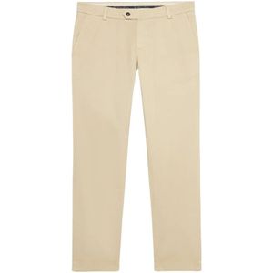 Brooks Brothers, Broeken, Heren, Beige, W30, Katoen, Natuurlijke zandkleurige stretch katoenen chinos